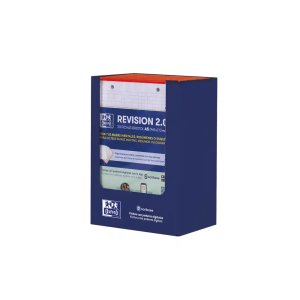 Ficha de revision oxford flashcards 2.0 148x210 mm 250 g cuadricula 5mm color rojo paquete de 30 unidades