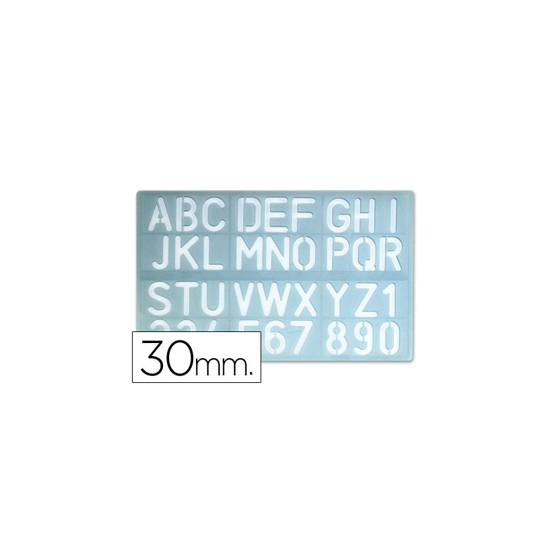 Plantilla liderpapel rotulacion 1600 letras y numeros 30 mm