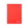 Cuaderno espiral liderpapel a4 witty tapa dura 80h 90gr rayado horizontal con margen color rojo