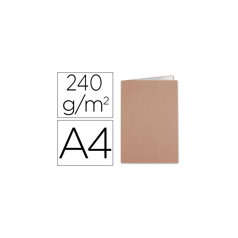 Subcarpeta liderpapel din a4 kraft interior blanco 240g/m2