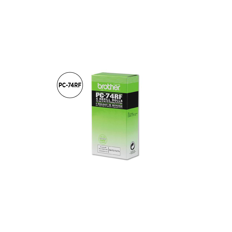 Repuesto fax t104/106 brother de transferencia termica 4 bobinas duracion 140 paginas