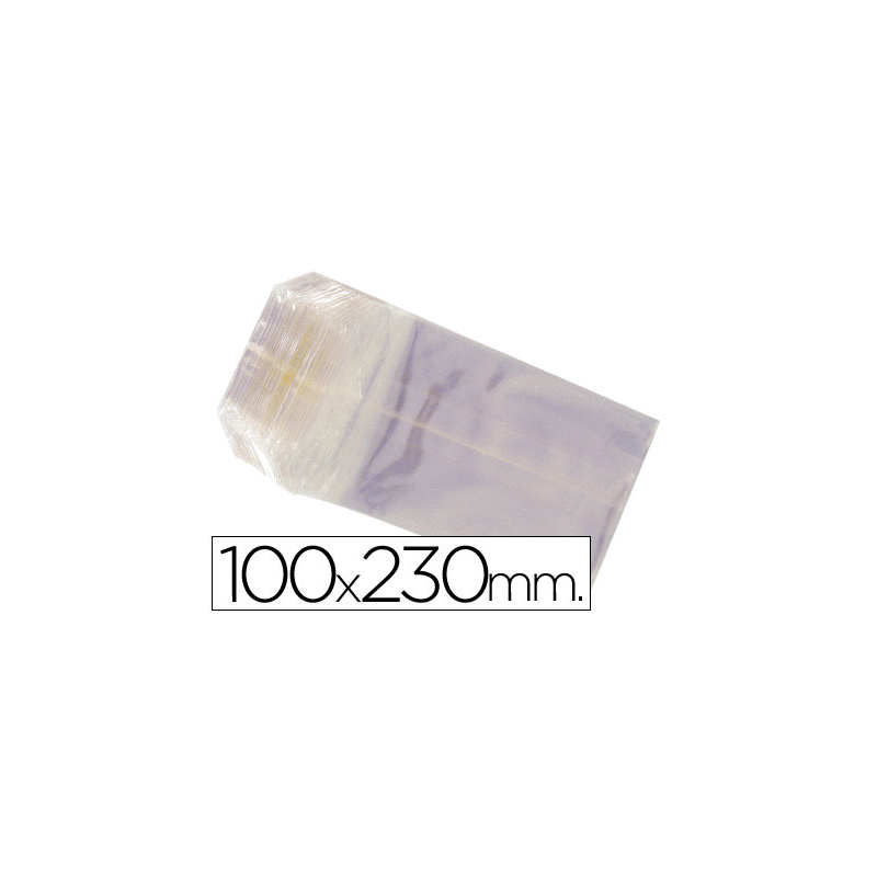Bolsa celofan 100x230 mm paquete 100 unidades