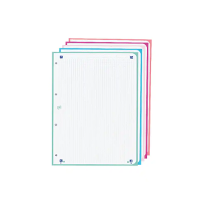 Carpeta con recambio oxford ebinder l&g pastel din a4+ 4 anillas 35 mm recambio 80 h cuadro 5 mm + juego 5