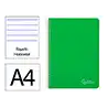 Cuaderno espiral liderpapel a4 witty tapa dura 80h 90gr rayado horizontal con margen color verde