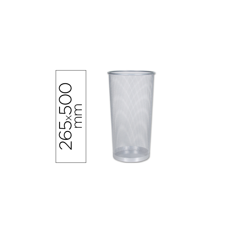 Paraguero metalico q-connect kf00828 rejilla plata 26,5 diametro x 50 cm