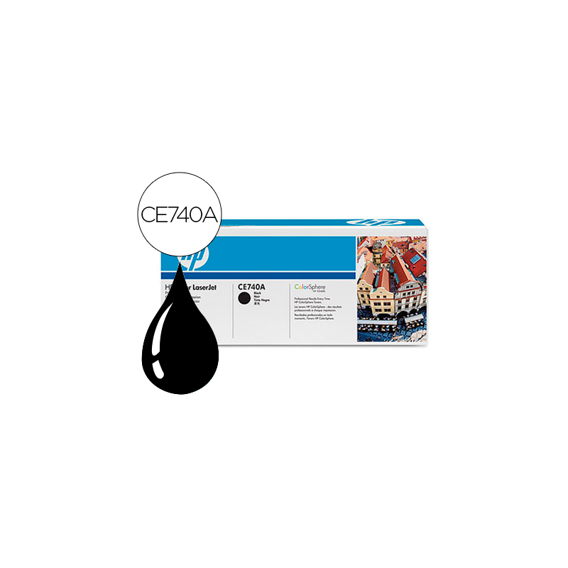 Toner hp color laserjet cp5225 cp5225n cp5225d -ce740a- negro 7.000 pags