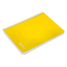Cuaderno espiral liderpapel a4 witty tapa dura 80h 90gr pauta 2,5mm con margen color amarillo
