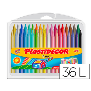 Lapices cera plastidecor...