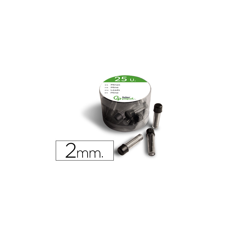 Minas liderpapel grafito 2 mm para compas tubo de 3 minas