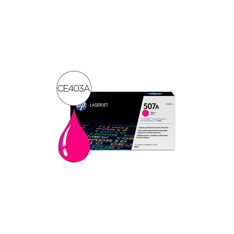 Toner hp 507a laserjet m551/m570/pro 500 magenta 6000 pag