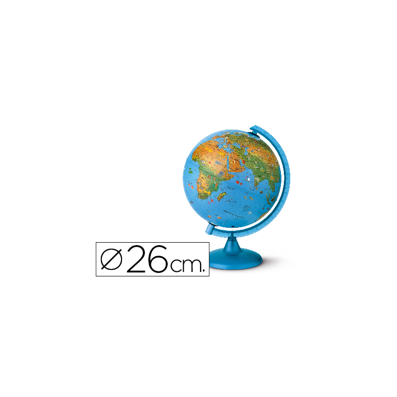 Globo terraqueo con luz modelo arca diametro 26 cm
