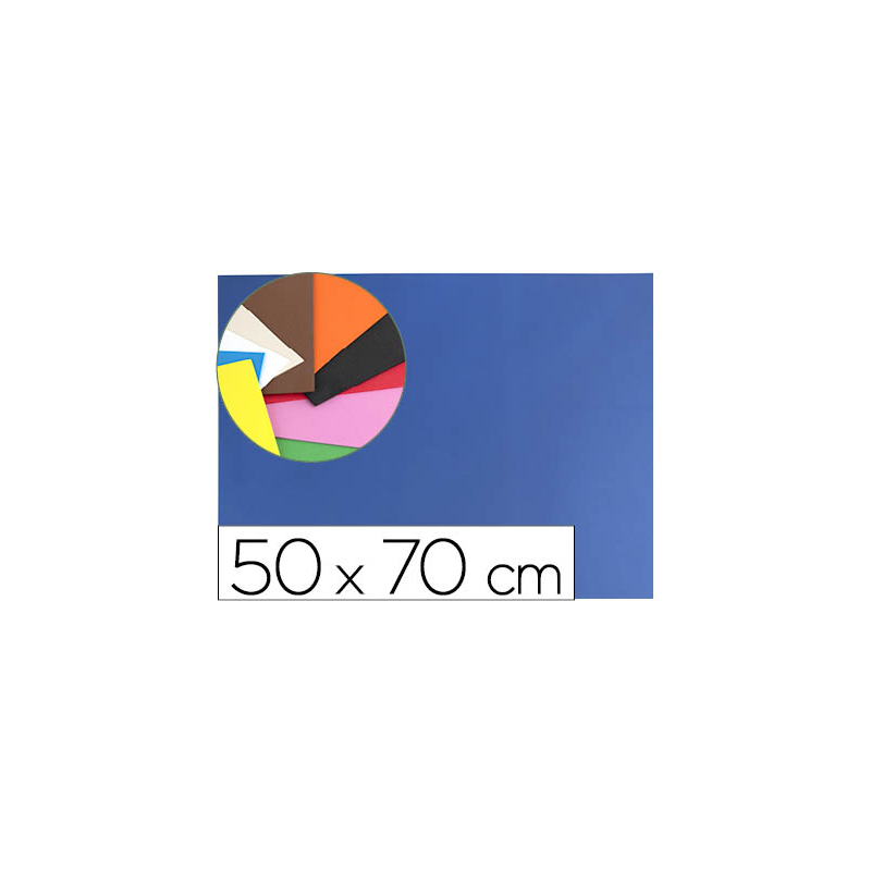 Goma eva liderpapel 50x70cm 60g/m2 espesor 1.5mm azul oscuro