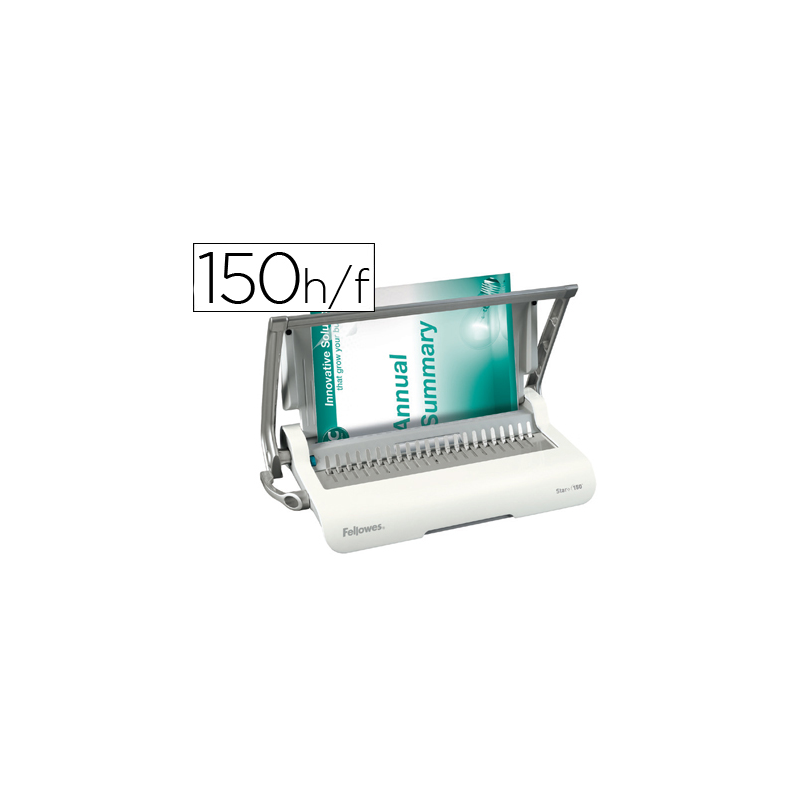 Encuadernadora para canutillo fellowes star+150 perfora 15 hojas tamaño din a4 encuaderna hasta 150 hojas