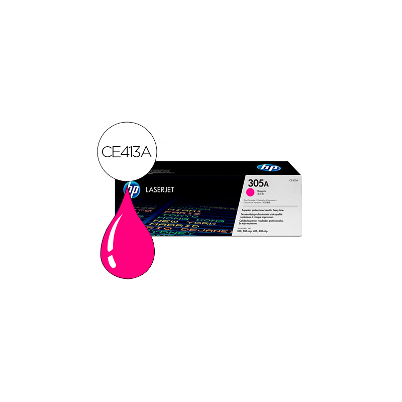Toner hp 305a laserjet m351/m451/m375/m475 magenta 2600 pag