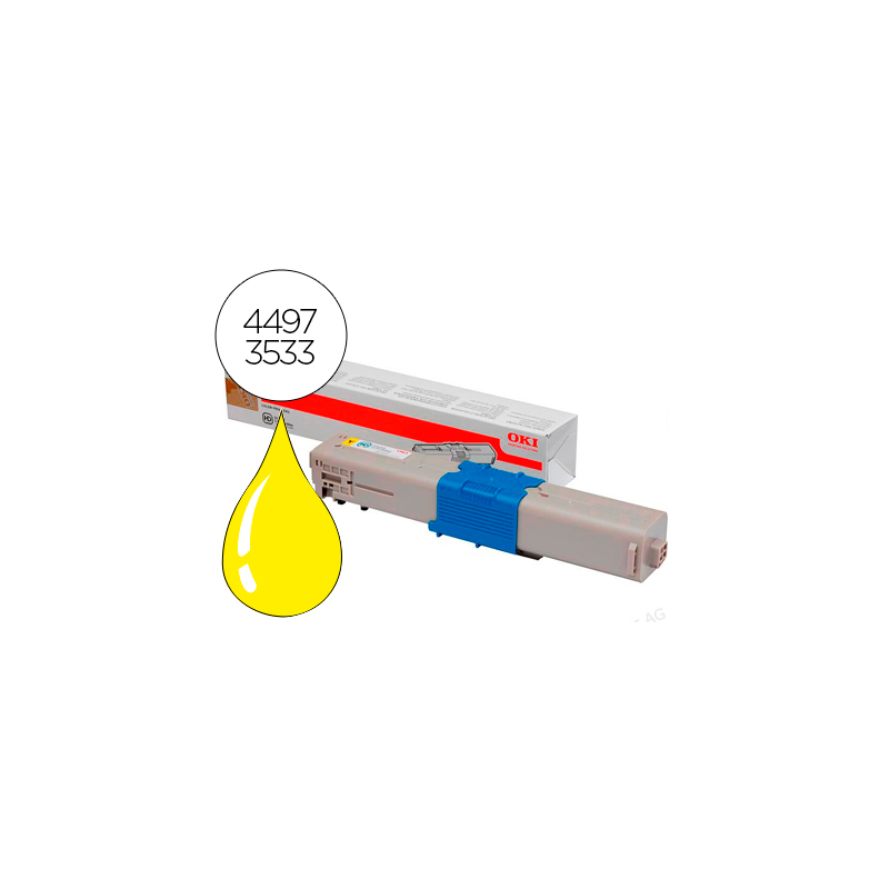 Toner oki c301dn/c321dn amarillo 1500 pag