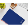 Cuaderno espiral liderpapel a4 witty tapa dura 80h 90gr pauta 2,5mm con margen color azul oscuro