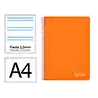 Cuaderno espiral liderpapel a4 witty tapa dura 80h 90gr pauta 2,5mm con margen color naranja