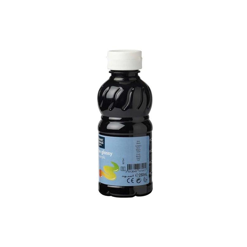 Pintura acrilica l&b brillo negro bote de 250 ml
