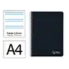 Cuaderno espiral liderpapel a4 witty tapa dura 80h 90gr pauta 2,5mm con margen color negro