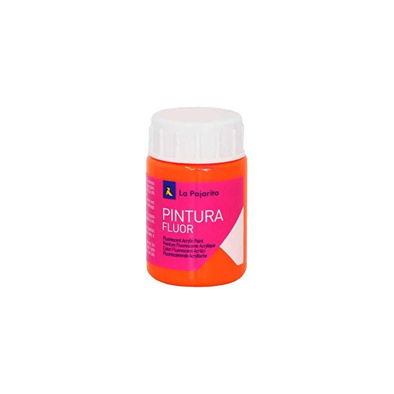 Pintura acrilica la pajarita f-02 naranja fluorescente 75ml