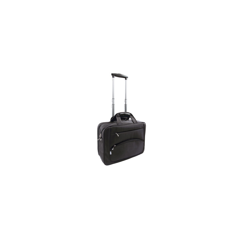 Maletin para portatil q-connect 16/' negro 1 asa 2 bolsillos exteriores y ruedas medidas 410x325x150 mm