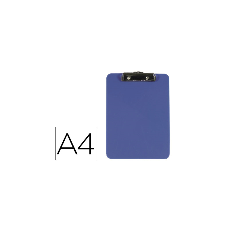 Portanotas q-connect plastico din a4 azul 3 mm