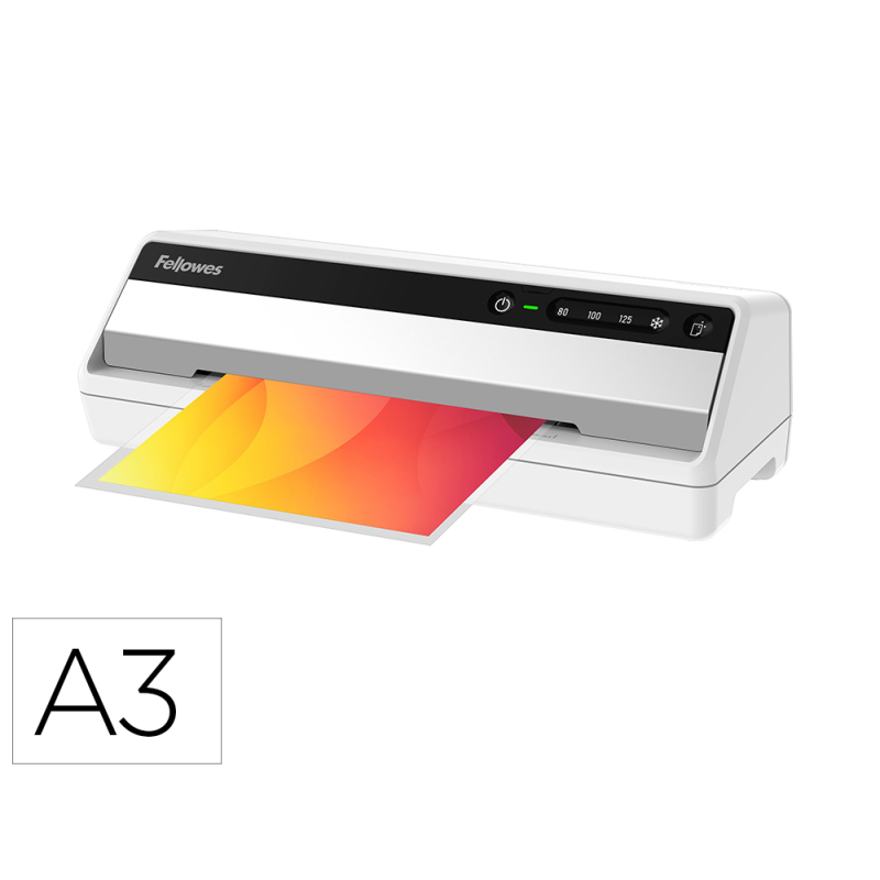 Plastificadora fellowes saturn 3i din a3 2 rodillos sistema antiatasco hasta 125 mc