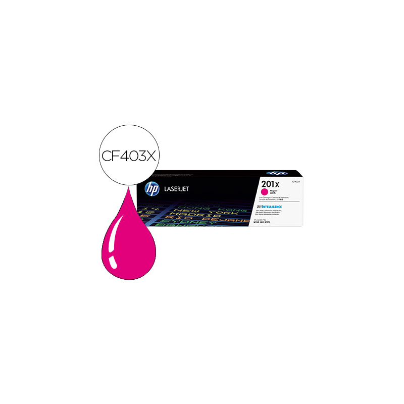 Toner hp 201x laserjet pro m252 /mfp m277 magenta 2.300 pag