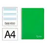 Cuaderno espiral liderpapel a4 witty tapa dura 80h 90gr pauta 2,5mm con margen color verde