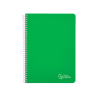 Cuaderno espiral liderpapel a4 witty tapa dura 80h 90gr pauta 2,5mm con margen color verde