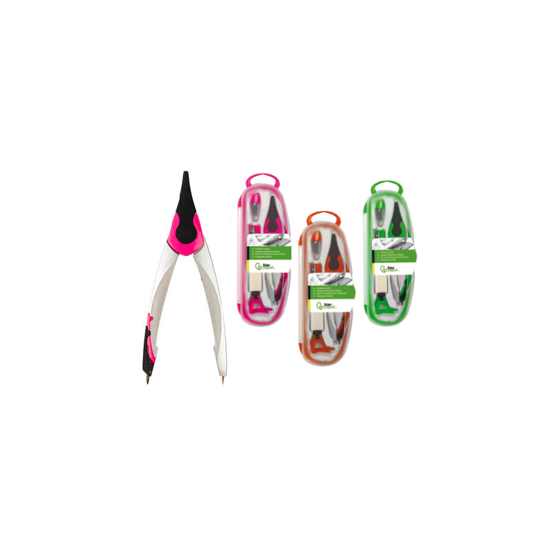 Compas liderpapel adaptador universal y minas colores surtidos