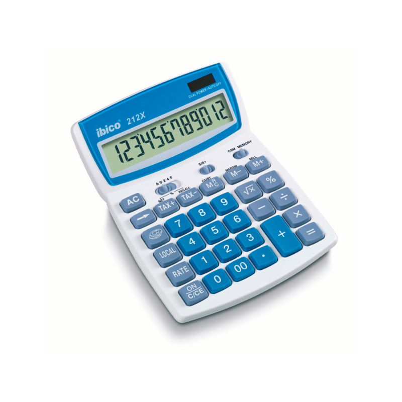 Calculadora ibico 212x sobremesa 12 digitos 190x140x32 mm
