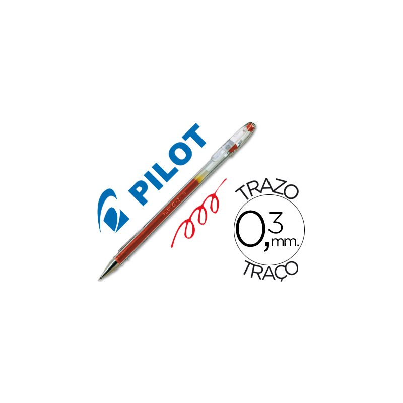 Boligrafo pilot g-1 rojo tinta gel