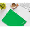 Cuaderno espiral liderpapel a4 witty tapa dura 80h 90gr pauta 2,5mm con margen color verde