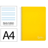 Cuaderno espiral liderpapel a4 witty tapa dura 80h 90gr pauta 3,5mm con margen color amarillo