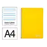Cuaderno espiral liderpapel a4 witty tapa dura 80h 90gr pauta 3,5mm con margen color amarillo