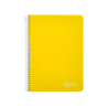 Cuaderno espiral liderpapel a4 witty tapa dura 80h 90gr pauta 3,5mm con margen color amarillo