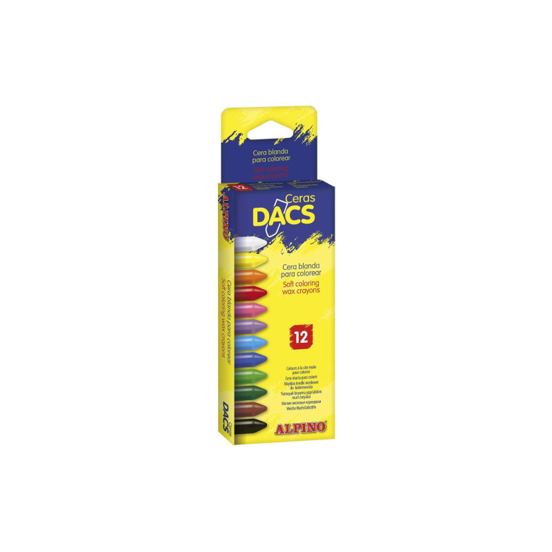 Lapices cera dacs caja de 12 colores surtidos