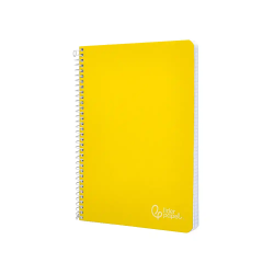 Cuaderno espiral liderpapel a4 witty tapa dura 80h 90gr pauta 3,5mm con margen color amarillo