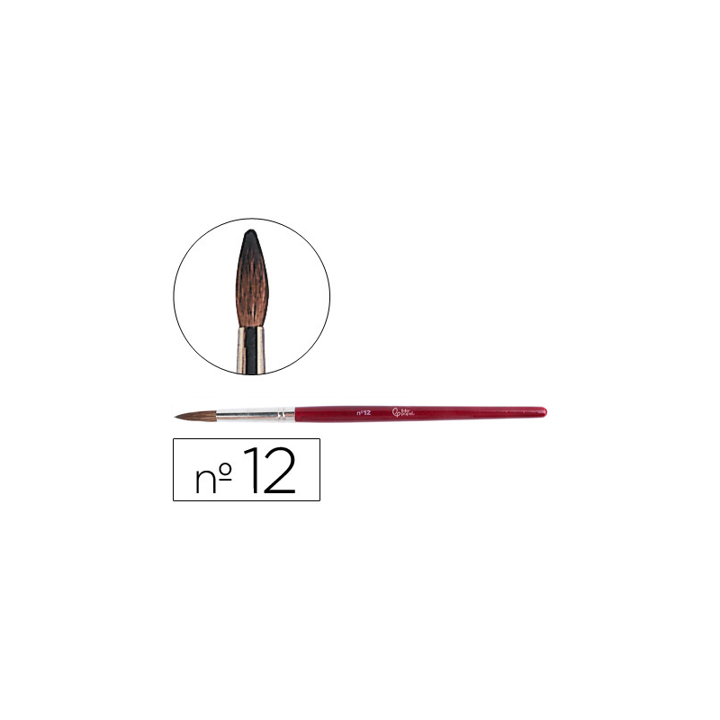 Pinceles acuarela liderpapel nº 12 virola cromada pelo engomado