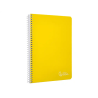 Cuaderno espiral liderpapel a4 witty tapa dura 80h 90gr pauta 3,5mm con margen color amarillo