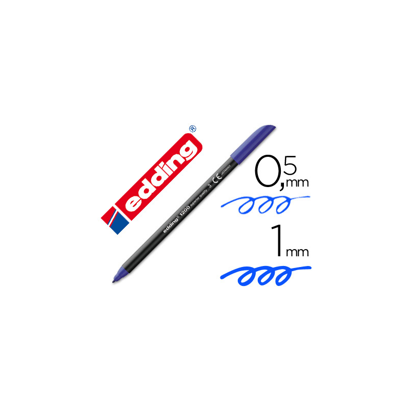 Rotulador edding punta fibra 1200 azul n.3 punta redonda 0.5 mm