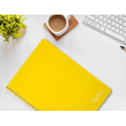 Cuaderno espiral liderpapel a4 witty tapa dura 80h 90gr pauta 3,5mm con margen color amarillo