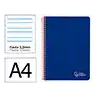 Cuaderno espiral liderpapel a4 witty tapa dura 80h 90gr pauta 3,5mm con margen color azul oscuro