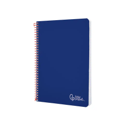 Cuaderno espiral liderpapel a4 witty tapa dura 80h 90gr pauta 3,5mm con margen color azul oscuro