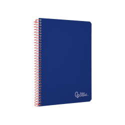 Cuaderno espiral liderpapel a4 witty tapa dura 80h 90gr pauta 3,5mm con margen color azul oscuro