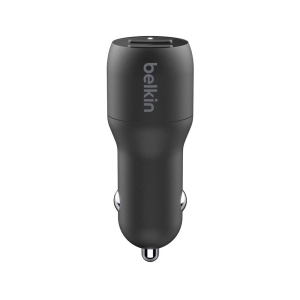 Cargador para coche belkin ccb001btbk doble usb-a 24w 12w x2 color negro