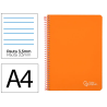 Cuaderno espiral liderpapel a4 witty tapa dura 80h 90gr pauta 3,5mm con margen color naranja