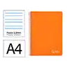 Cuaderno espiral liderpapel a4 witty tapa dura 80h 90gr pauta 3,5mm con margen color naranja