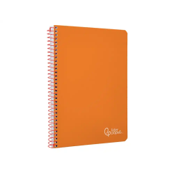 Cuaderno espiral liderpapel a4 witty tapa dura 80h 90gr pauta 3,5mm con margen color naranja